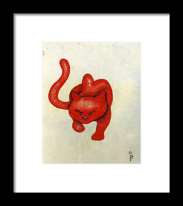 Cats Framed Print featuring the painting Kotik 12 by Poul Costinsky