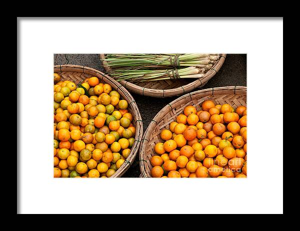 Kumquats Framed Print featuring the photograph Kumquats Lemongrass 01 by Rick Piper Photography