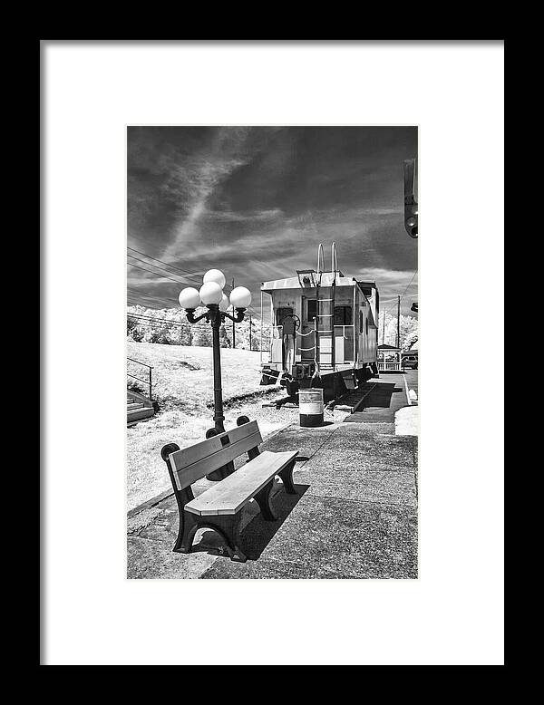 Caboose Framed Print featuring the photograph KY Caboose by Mary Almond
