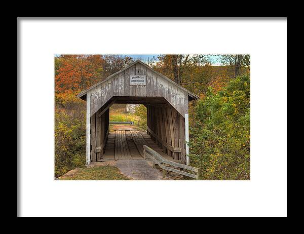 Hillsboro Framed Print featuring the photograph KY Hillsboro or Grange City Covered Bridge by Jack R Perry