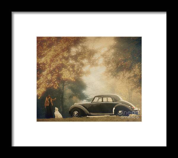Classic Framed Print featuring the photograph Kylie with the Riley by Edmund Nagele FRPS