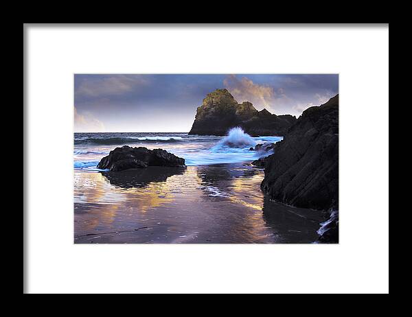 Cornwall Framed Print featuring the photograph Kynance Cove Lizard 1 by Debra Jayne