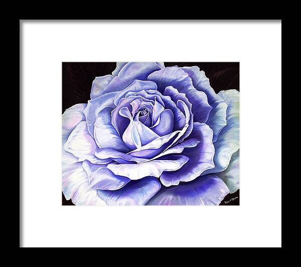  Purple Rose Framed Print featuring the painting La Bella Rosa Purple by Karin Dawn Kelshall- Best
