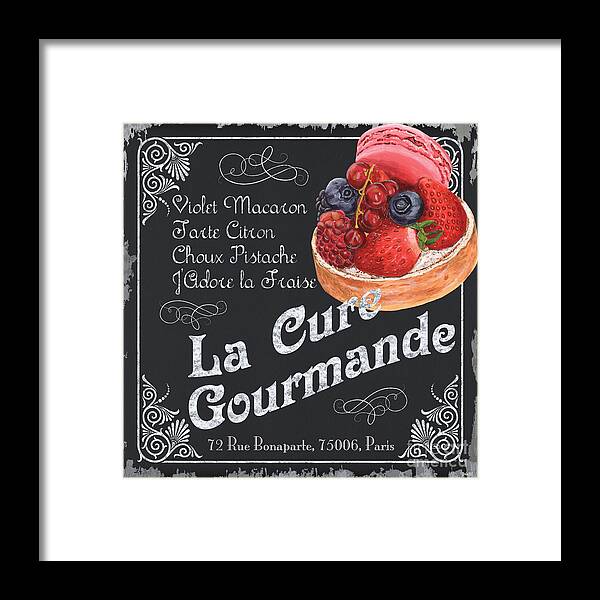Pastry Framed Print featuring the painting La Cure Gourmande by Debbie DeWitt