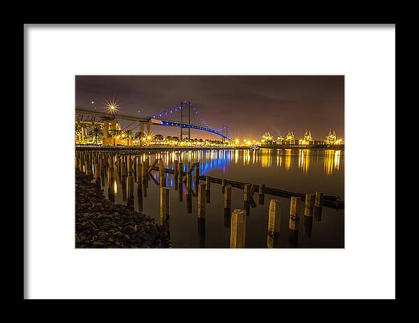 La Harbor Framed Print featuring the photograph L.A Harbor by Tassanee Angiolillo