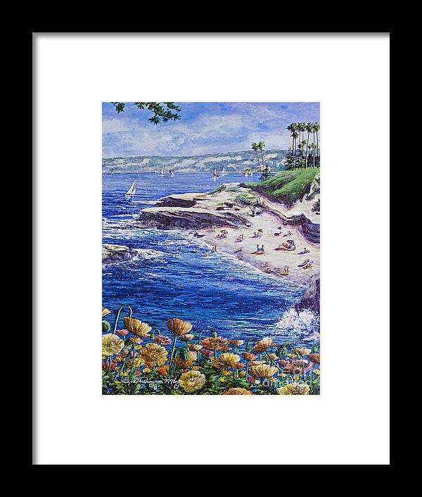 La Jolla Beach Framed Print featuring the painting La Jolla Beach by Glenn McNary