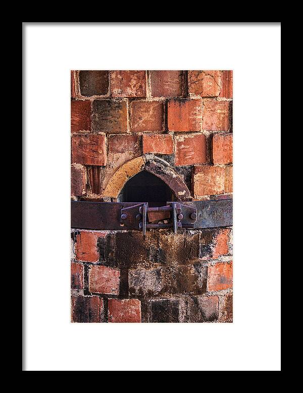 Pottery Framed Print featuring the photograph La Luz Kiln Detail by Diana Powell