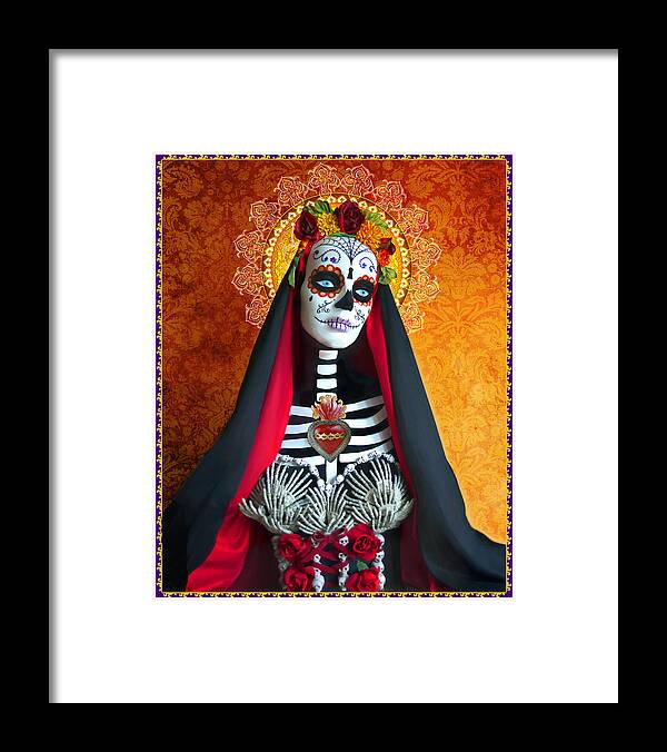 Day Of The Dead Framed Print featuring the photograph La Muerte by Tammy Wetzel