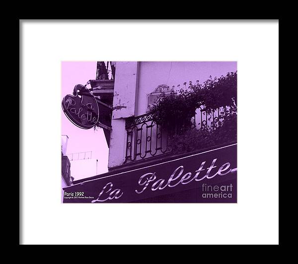 Paris Framed Print featuring the mixed media La Palette Paris by Mars Besso