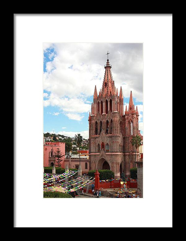Architecture Framed Print featuring the photograph La Parroquia of San Miguel de Allende by Robert McKinstry