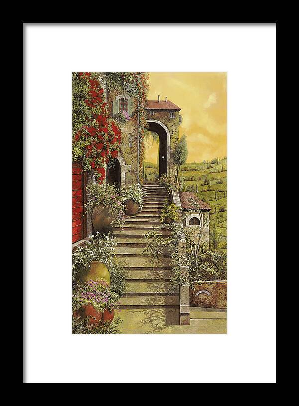 Arch Framed Print featuring the painting La Scala Grande by Guido Borelli