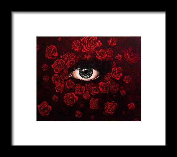 Rose Framed Print featuring the painting La Vie En Rose by Joel Tesch