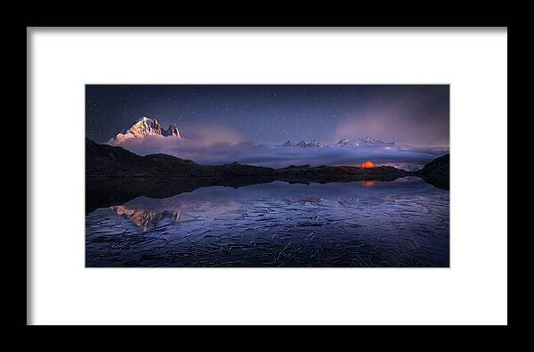 Lac Des Cheserys Framed Print by Martin Dodrv