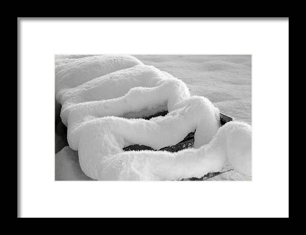 Snow Framed Print featuring the photograph Ladder Made of Snow by Wanda Brandon