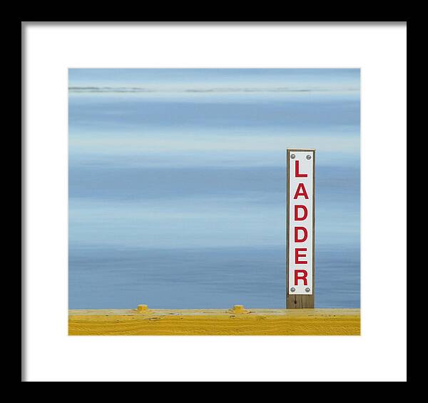 Water Framed Print featuring the photograph Ladder by Mark Alan Perry