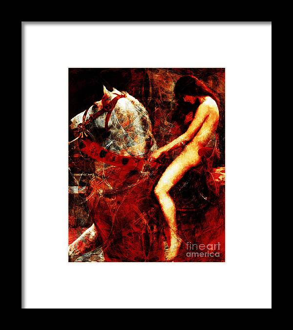 Lady Godiva Framed Print featuring the photograph Lady Godiva Revisited 20140315v2 by Wingsdomain Art and Photography