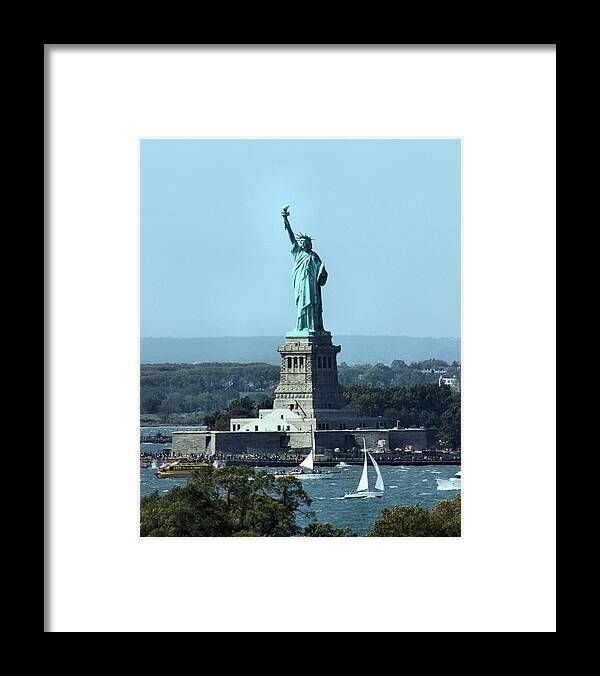 Statue Of Liberty Framed Print featuring the photograph Lady Liberty by Kristin Elmquist