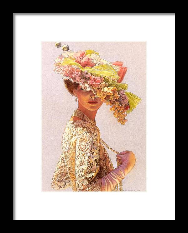 Portrait Framed Print featuring the painting Lady Victoria Victorian Elegance by Sue Halstenberg