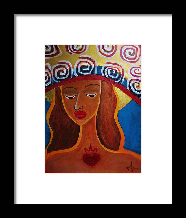 Love Framed Print featuring the painting LaFemme by Malinda Kopec