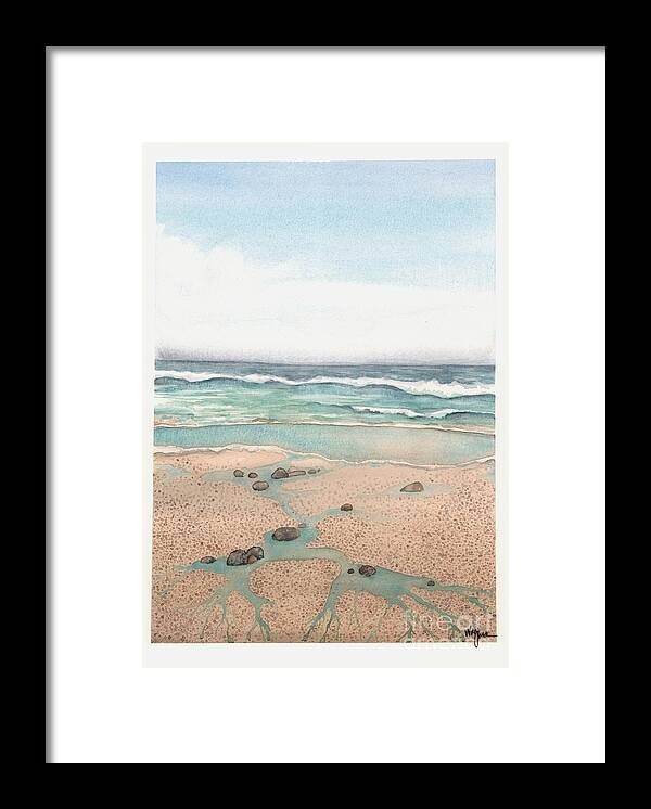 Beach Framed Print featuring the painting Laguna Beach by Hilda Wagner