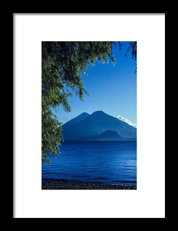 Atitlan Volcano Framed Print featuring the photograph Lake Atitlan by Tina Manley