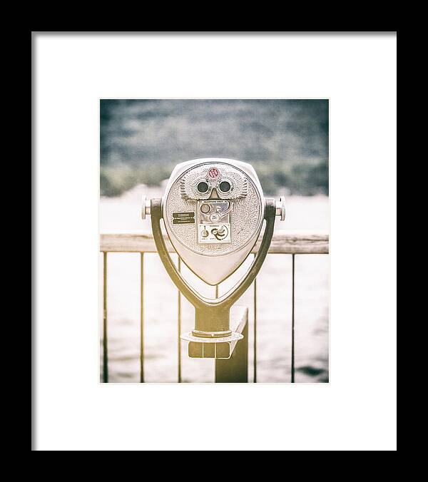 Viewfinder Framed Print featuring the photograph Lake George through the Viewfinder by Lisa R