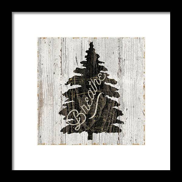 Black Framed Print featuring the painting Lake Lodge X Neutral by Sue Schlabach