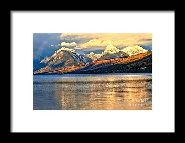 Glacier National Park Framed Print featuring the photograph Lake McDonald Sunset by Adam Jewell