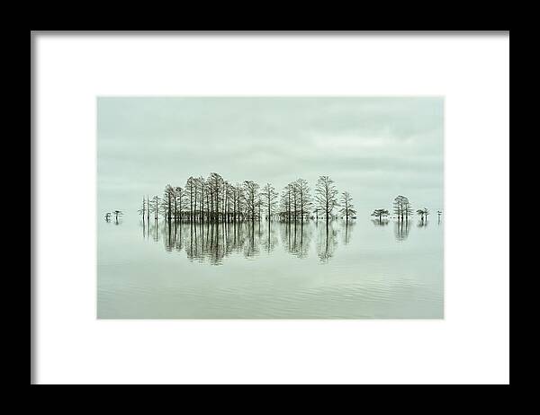 Foggy Framed Print featuring the photograph Lake-shore Lineup Beauty by Liyun Yu