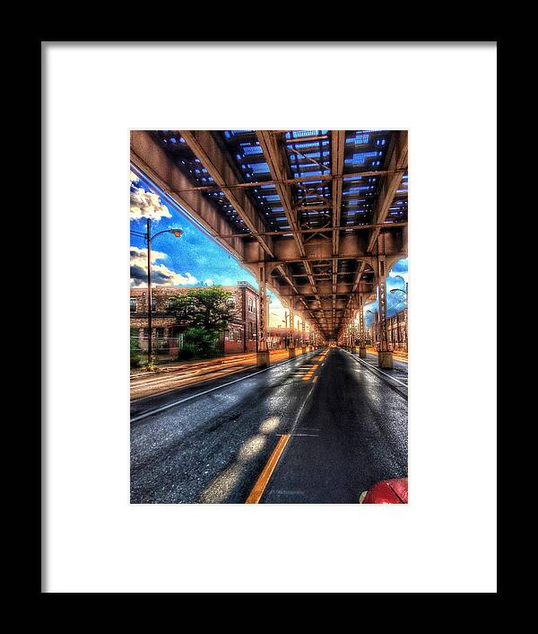 Train Framed Print featuring the photograph Lake Street El Tracks by Nick Heap