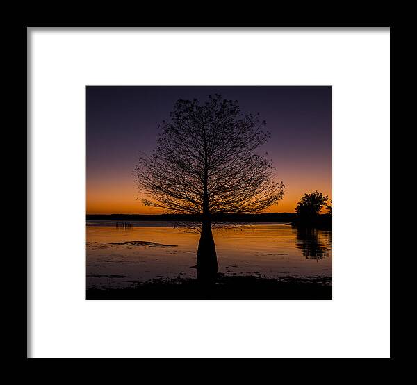 Landscape Framed Print featuring the photograph Lake Sunset by Amber Kresge
