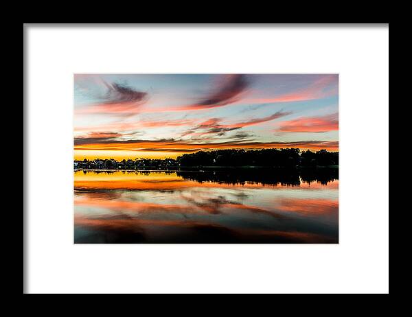 Sunset Framed Print featuring the photograph Lake Sunset by Marcus Hustedde