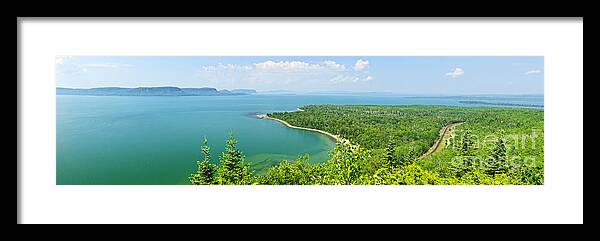 Lake Superior Framed Print featuring the photograph Lake Superior panorama by Elena Elisseeva