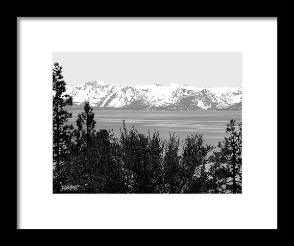 Lake Tahoe Monochrome Framed Print featuring the photograph Lake Tahoe Monochrome by Will Borden