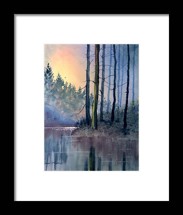 Glenn Marshall Artist Framed Print featuring the painting Lake Tranquility by Glenn Marshall