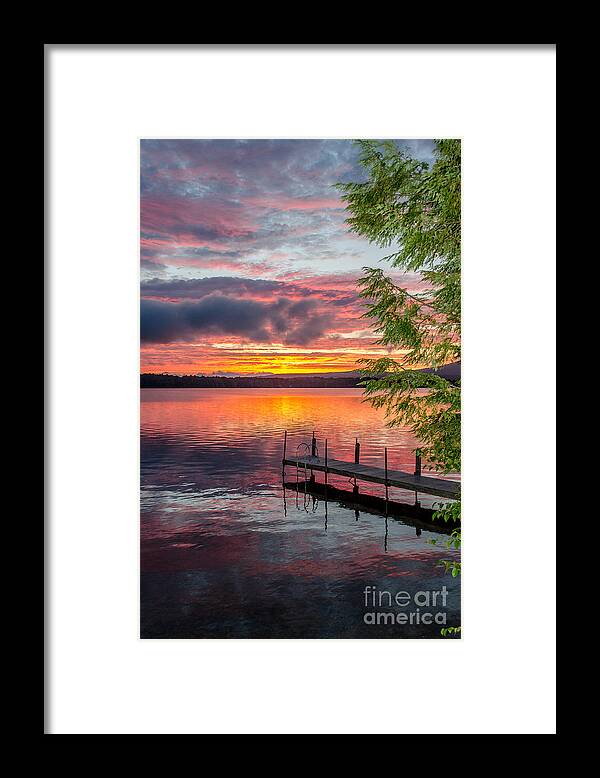 Sunrise Framed Print featuring the photograph Lake Winnisquam Sunrise 2 by Mike Ste Marie