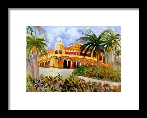 Art Framed Print featuring the painting Lake Worth Casino by Donna Walsh