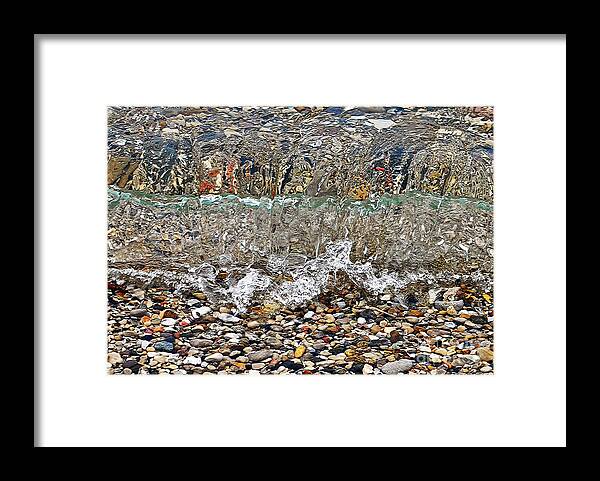 Lakeshore Rocks Framed Print featuring the photograph Lakeshore Rocks 4 by Lydia Holly
