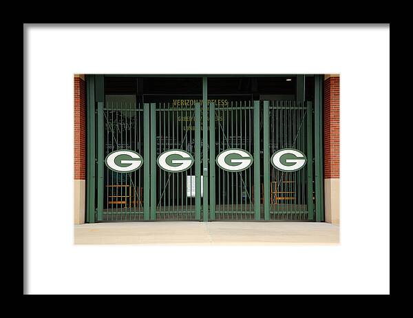 America Framed Print featuring the photograph Lambeau Field - Green Bay Packers by Frank Romeo