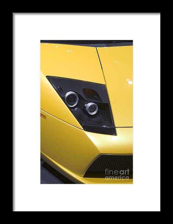 Auto Framed Print featuring the photograph Lamborghini by Jim West
