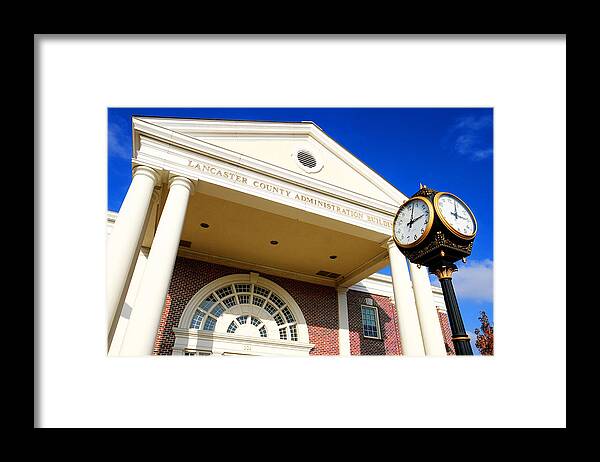 Lancaster South Carolina Framed Print featuring the photograph Lancaster County Administration Building by Joseph C Hinson