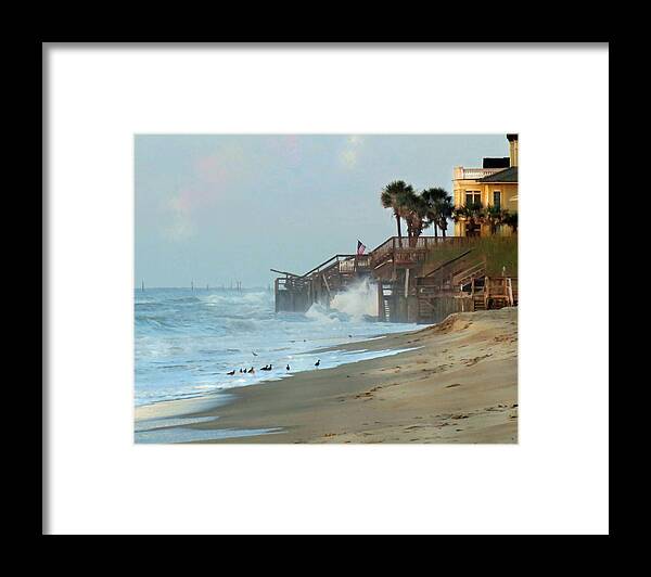Beach Framed Print featuring the photograph Land and Sea by Deborah Smith