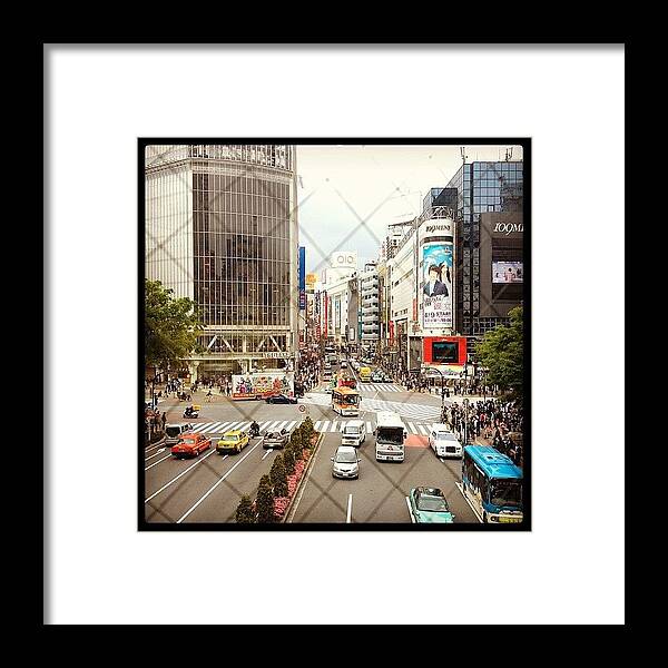 Landscape Framed Print featuring the photograph #landscape 
Shibuya by Tokyo Sanpopo