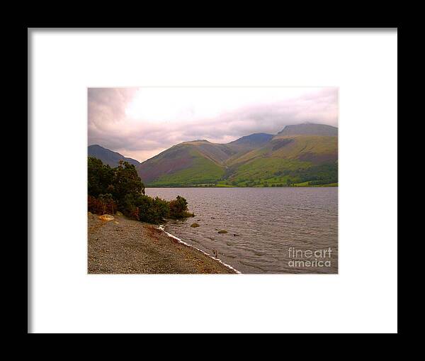 Langdale Pike Framed Print featuring the photograph Langdale Pike at Wastwater Cumbria by Joan-Violet Stretch