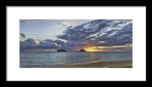 Hawaii Framed Print featuring the photograph Lanikai Sunrise by Dan McManus