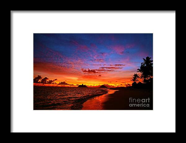 Lanikai Beach Framed Print featuring the photograph Lanikai Winter Sunrise by Aloha Art