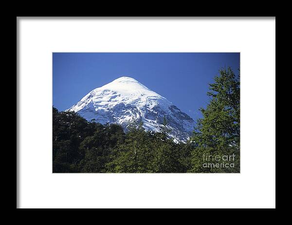 Argentina Framed Print featuring the photograph Lanin volcano by James Brunker