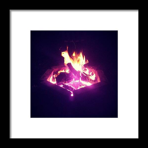 Fire Framed Print featuring the photograph Last #fire Of The #year. Old Man by Vitamins The Explorer