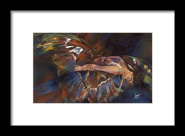 Butterfly Framed Print featuring the painting Last Flight by Karina Llergo