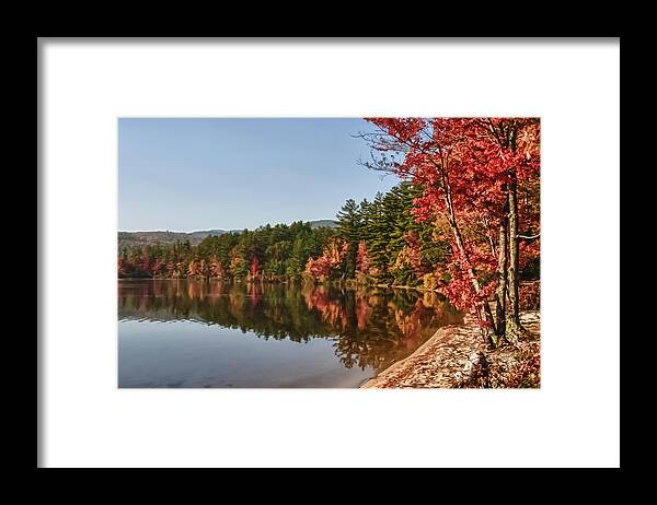 Autumn Foliage New England Framed Print featuring the photograph Late afternoon on Lake Chocorua by Jeff Folger
